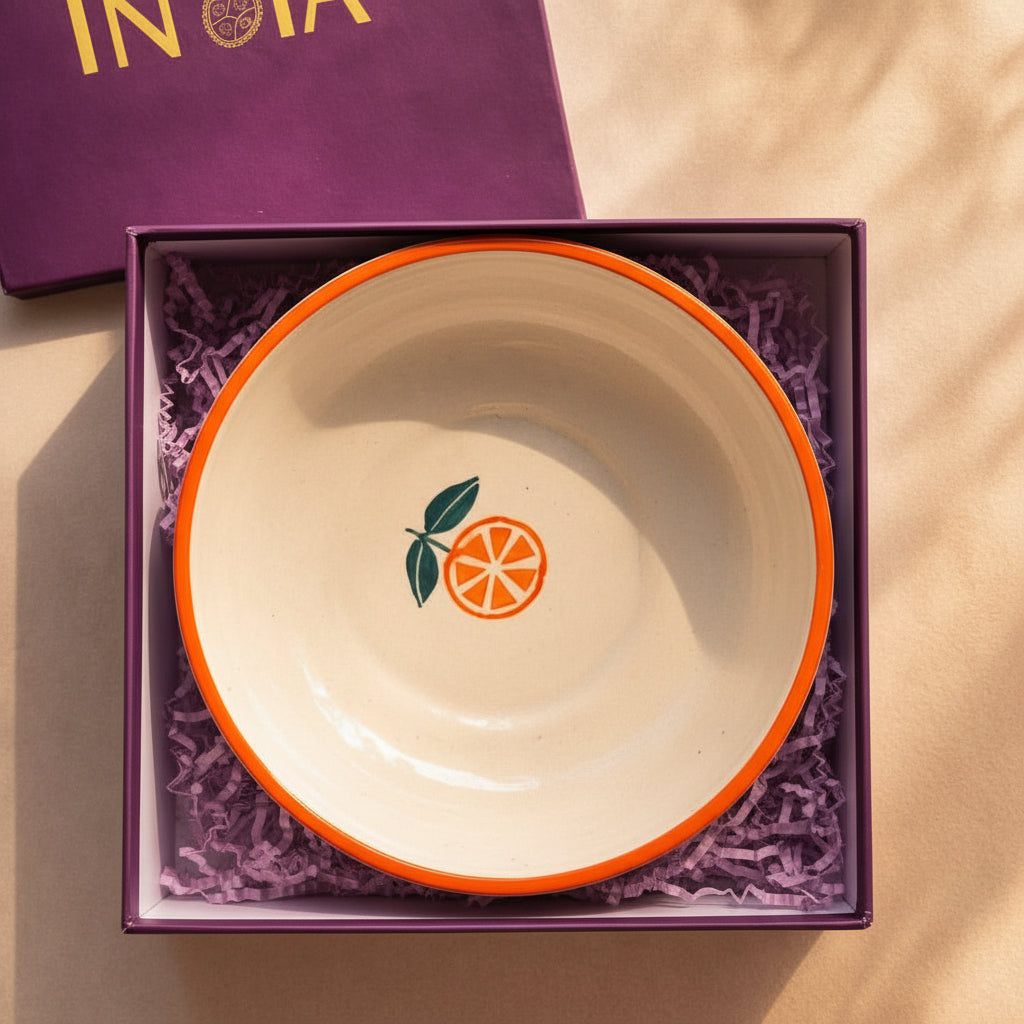 Narangi Orange Ceramic Bowl Hamper
