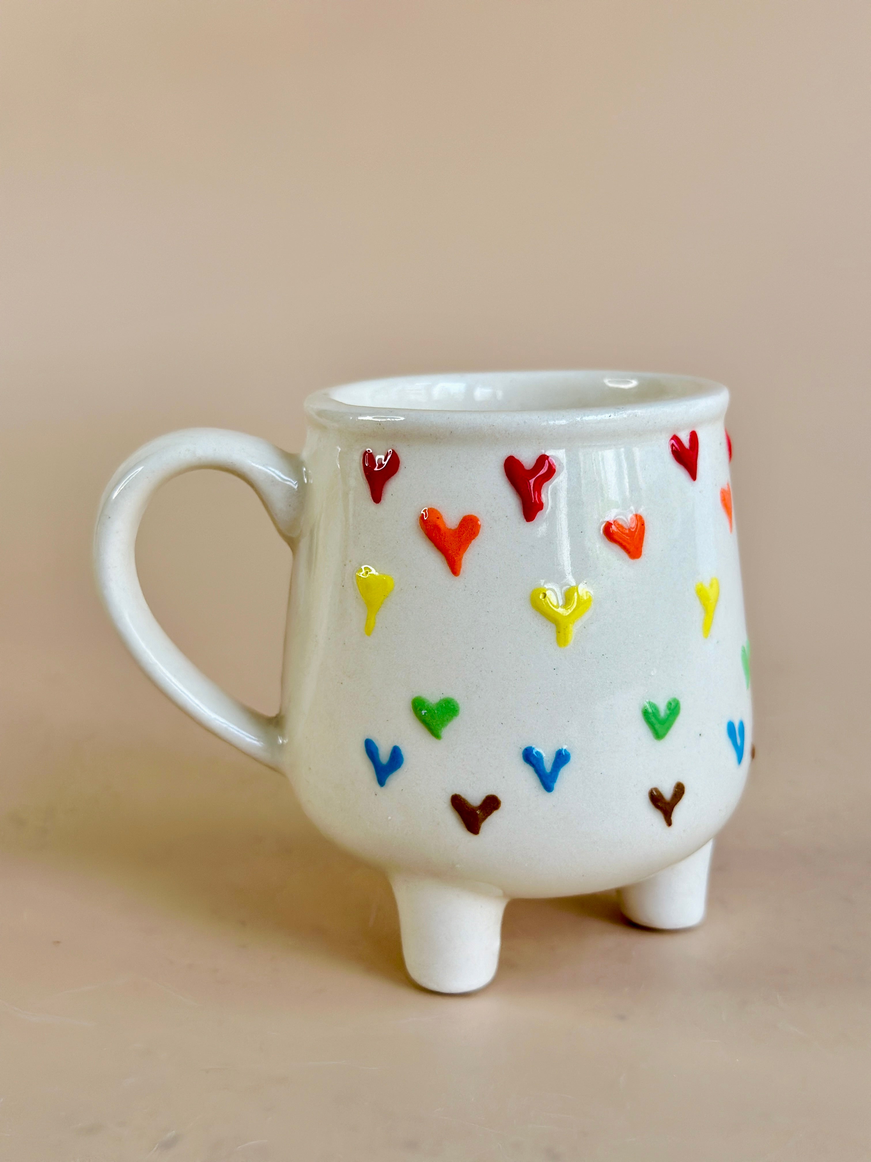 heart embossed mug ceramic nurture india