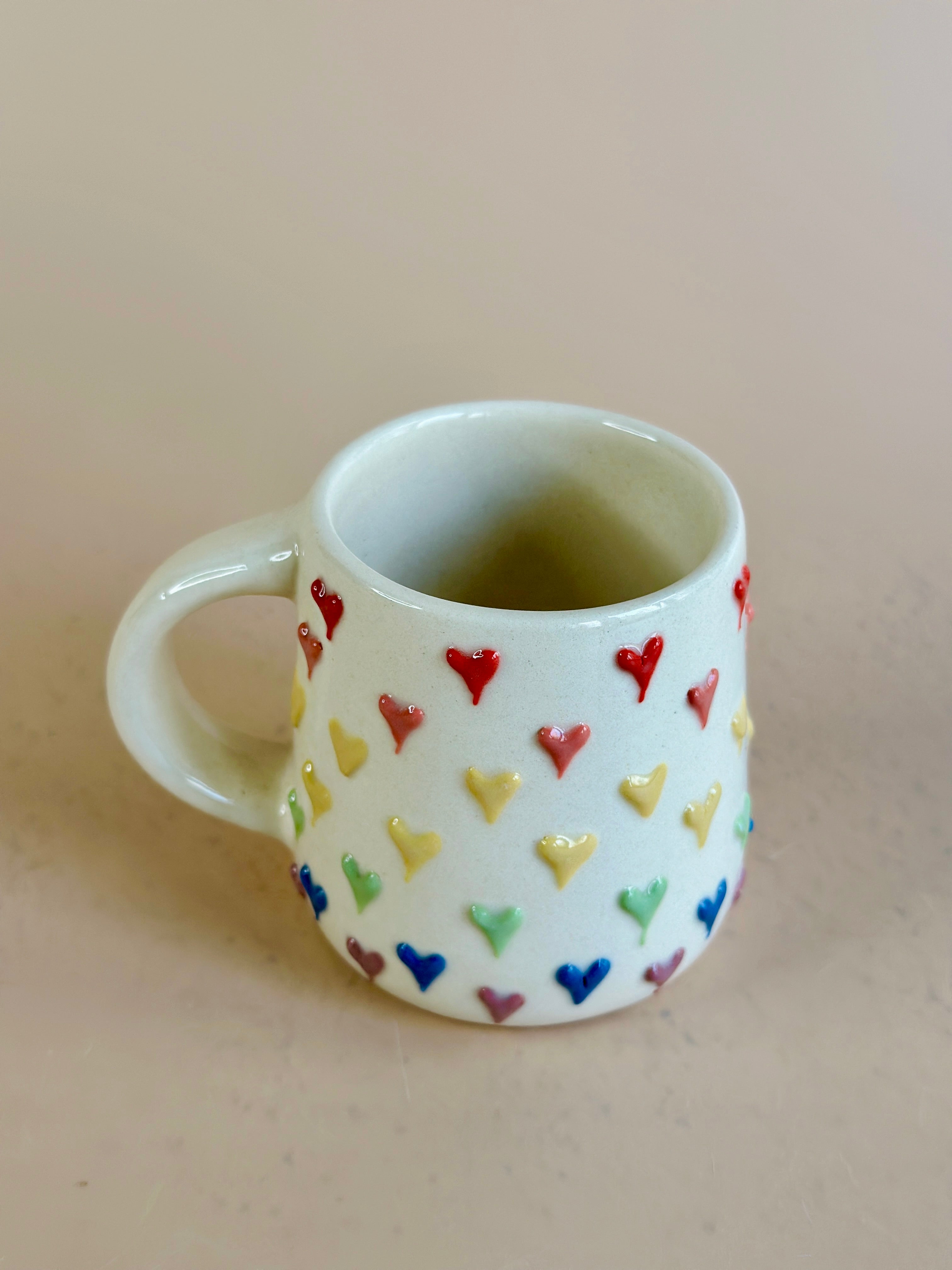 heart embossed mug ceramic nurture india