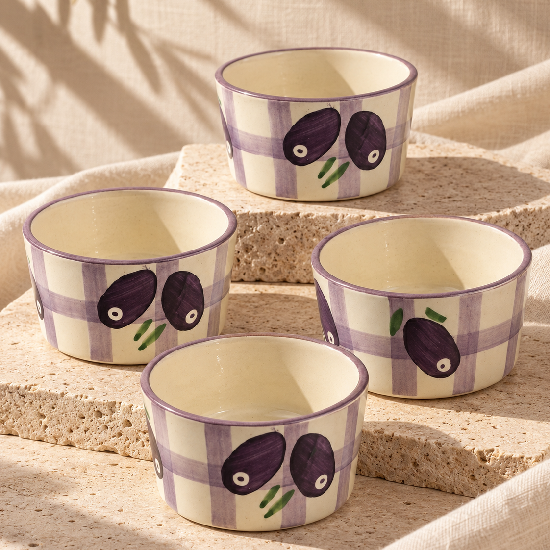 Jamun Junction Ceramic Ramekin Bowls Set of 4