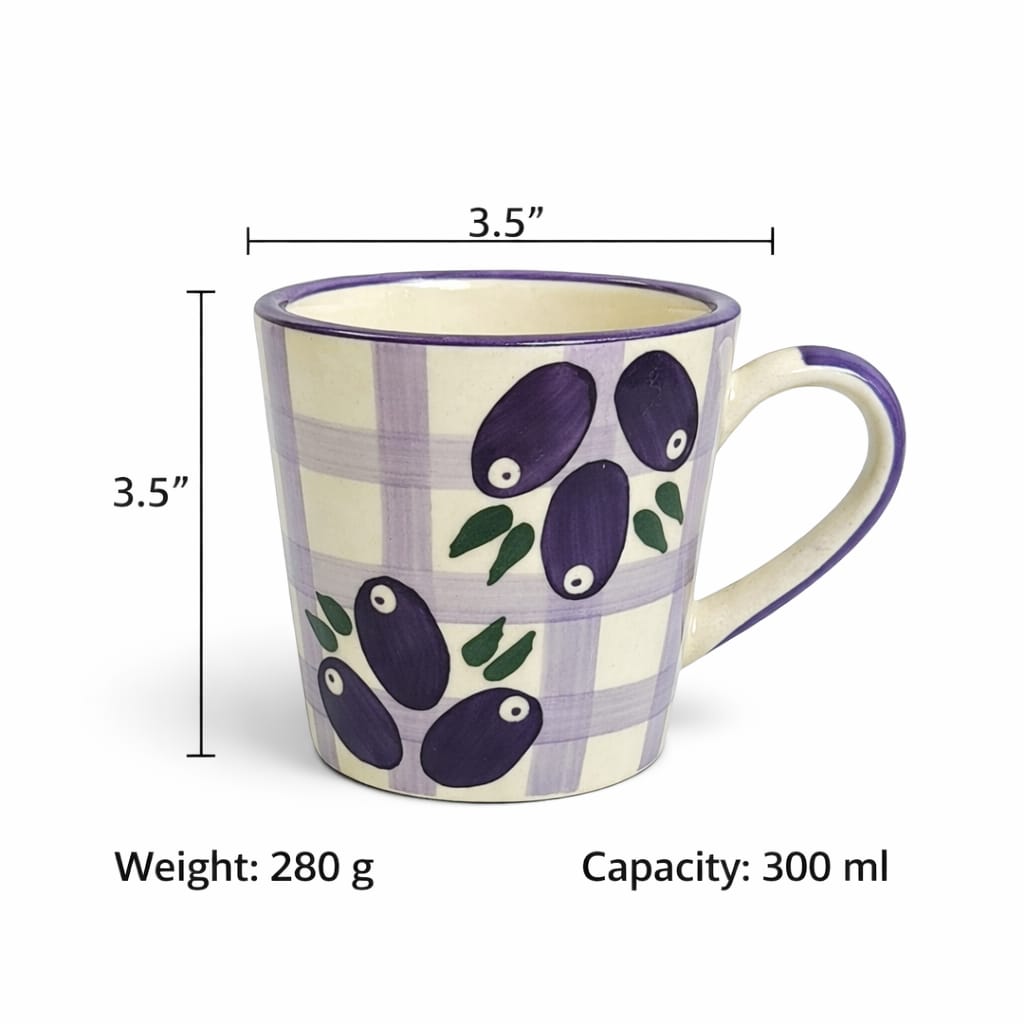 Jamun Junction Handpainted Ceramic Mug (300 ml )