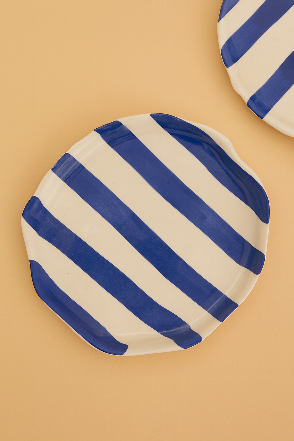Dark Blue Stripe Ceramic set of 3