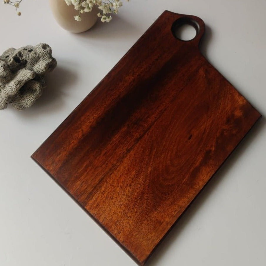Mango Wood Oblong Platter with Rustic Charm - Nurture India