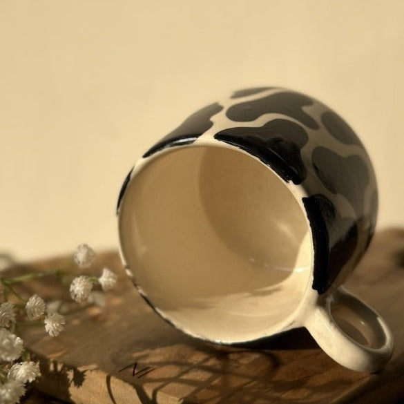 Moo Moo Holy Cow Ceramic Coffee Cup - 350ml Capacity - Nurture India