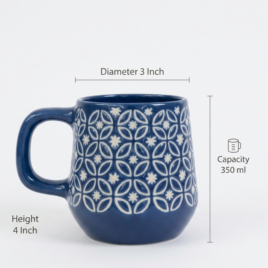 Mughal Inspired Jaal Mug Set of 4