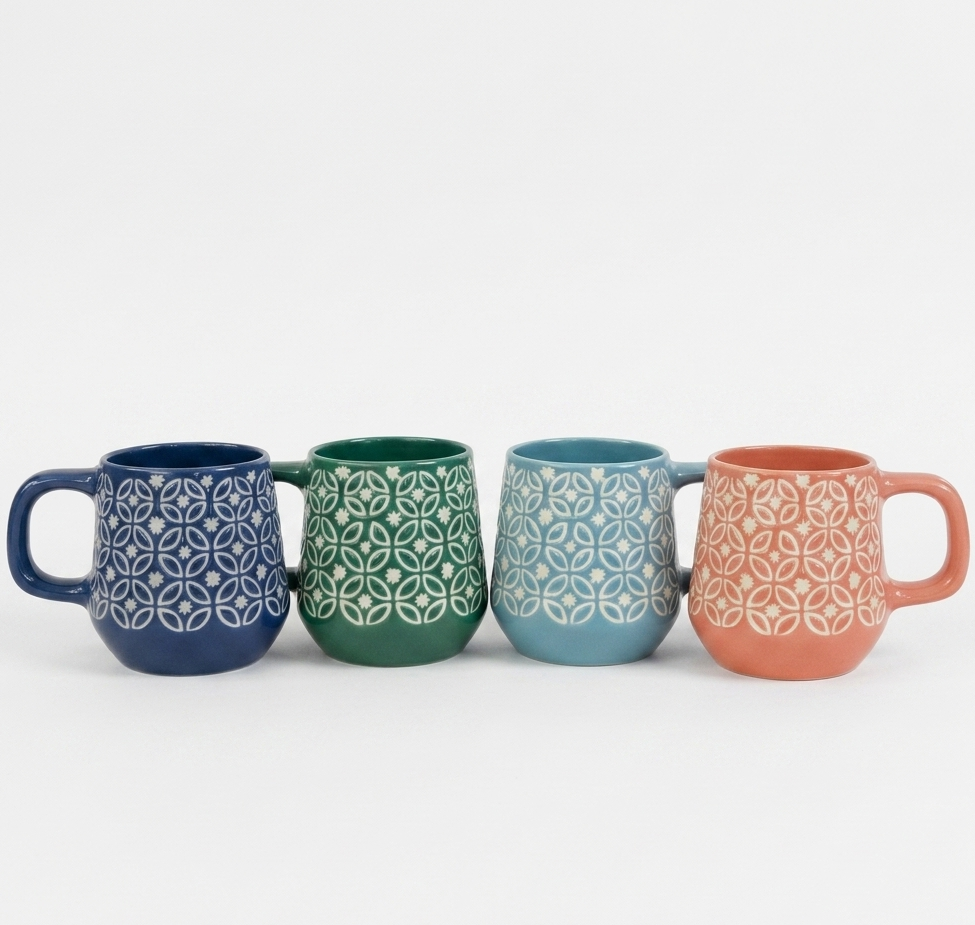 Mughal Inspired Jaal Mug Set of 4
