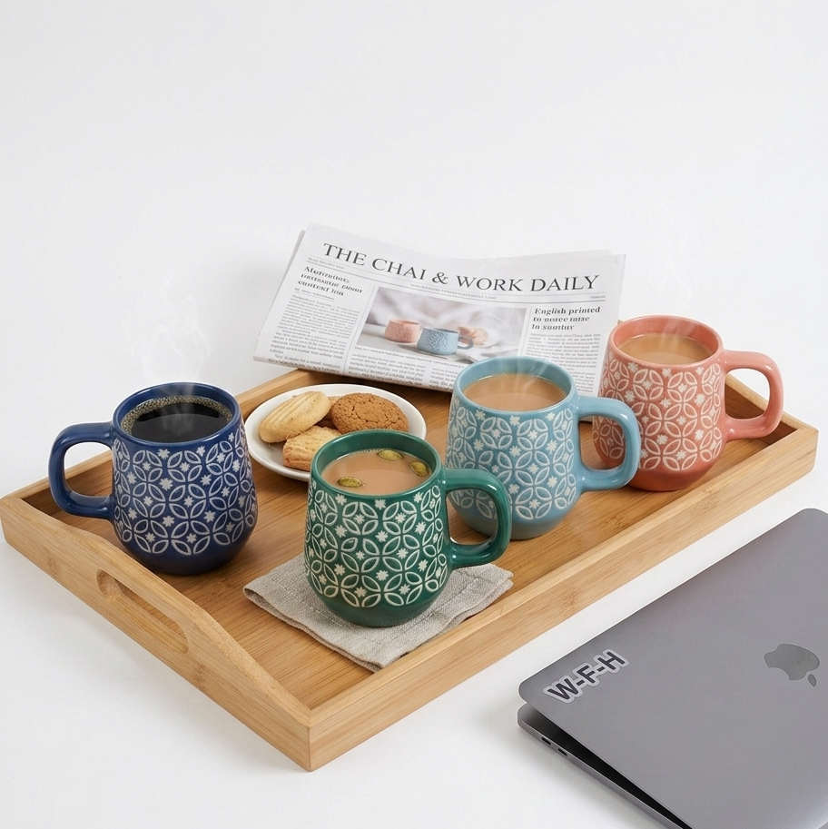 Mughal Inspired Jaal Mug Set of 4