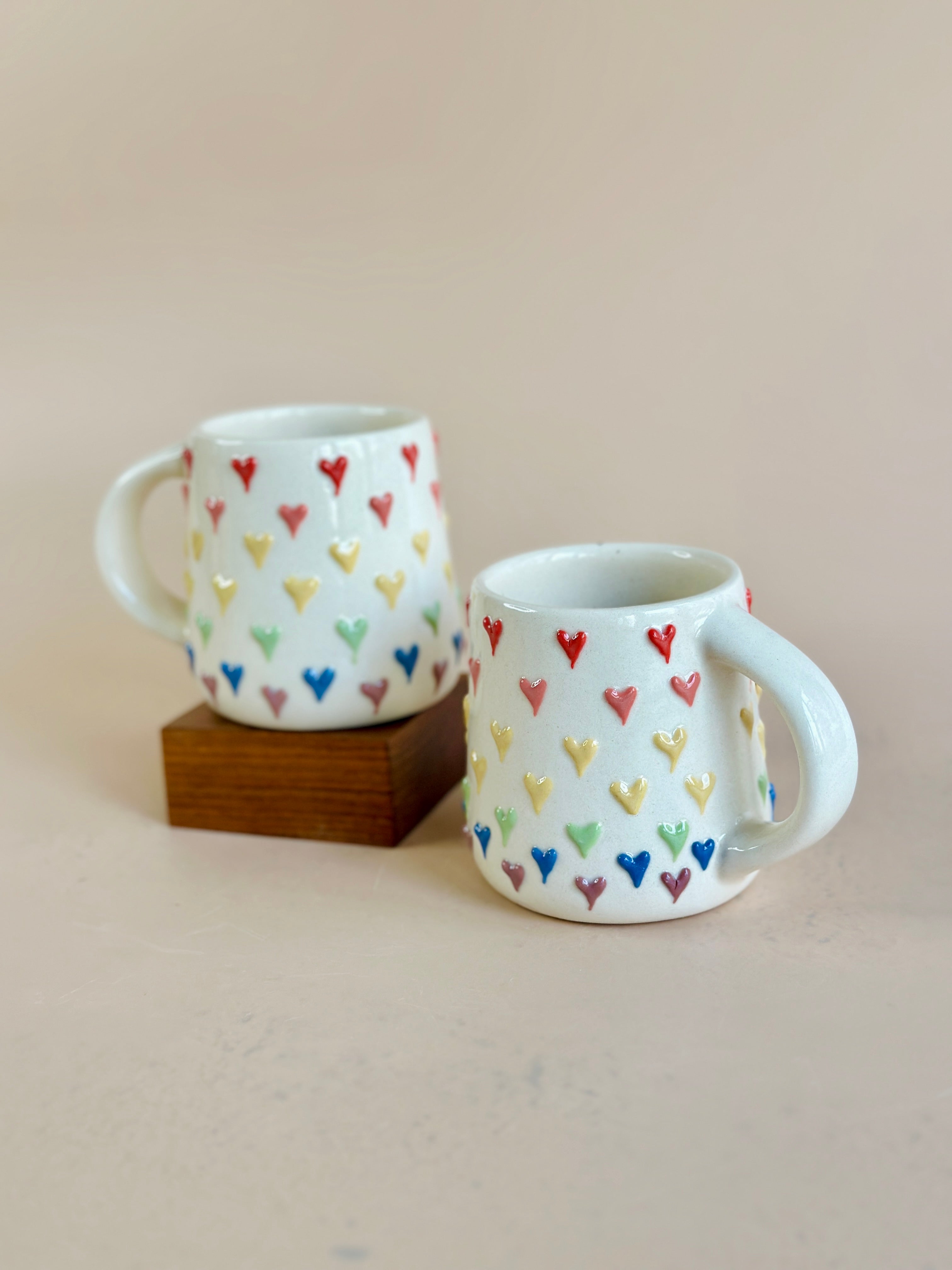 multicolour love heart cups nurture india