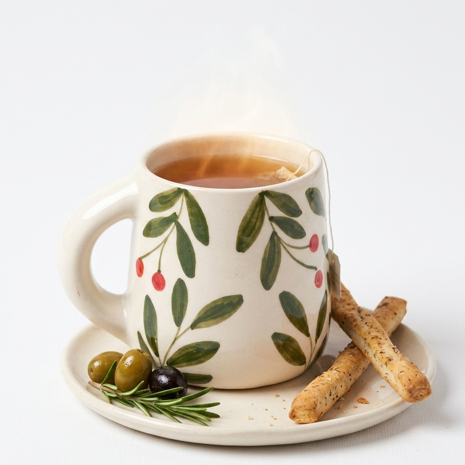 Olive Leaf Ceramic Mug (300ml)