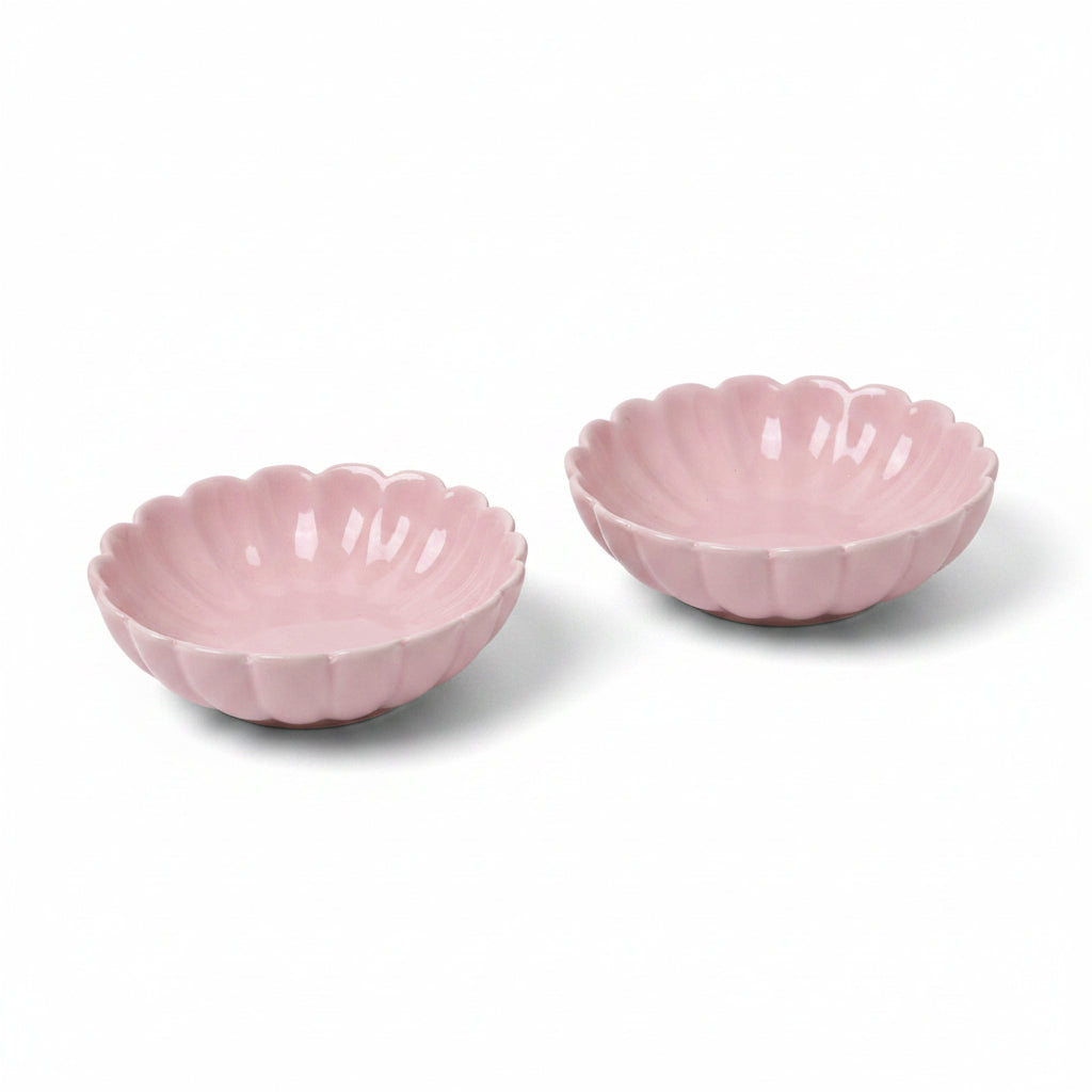 pink pastel scallop bowl nurture india