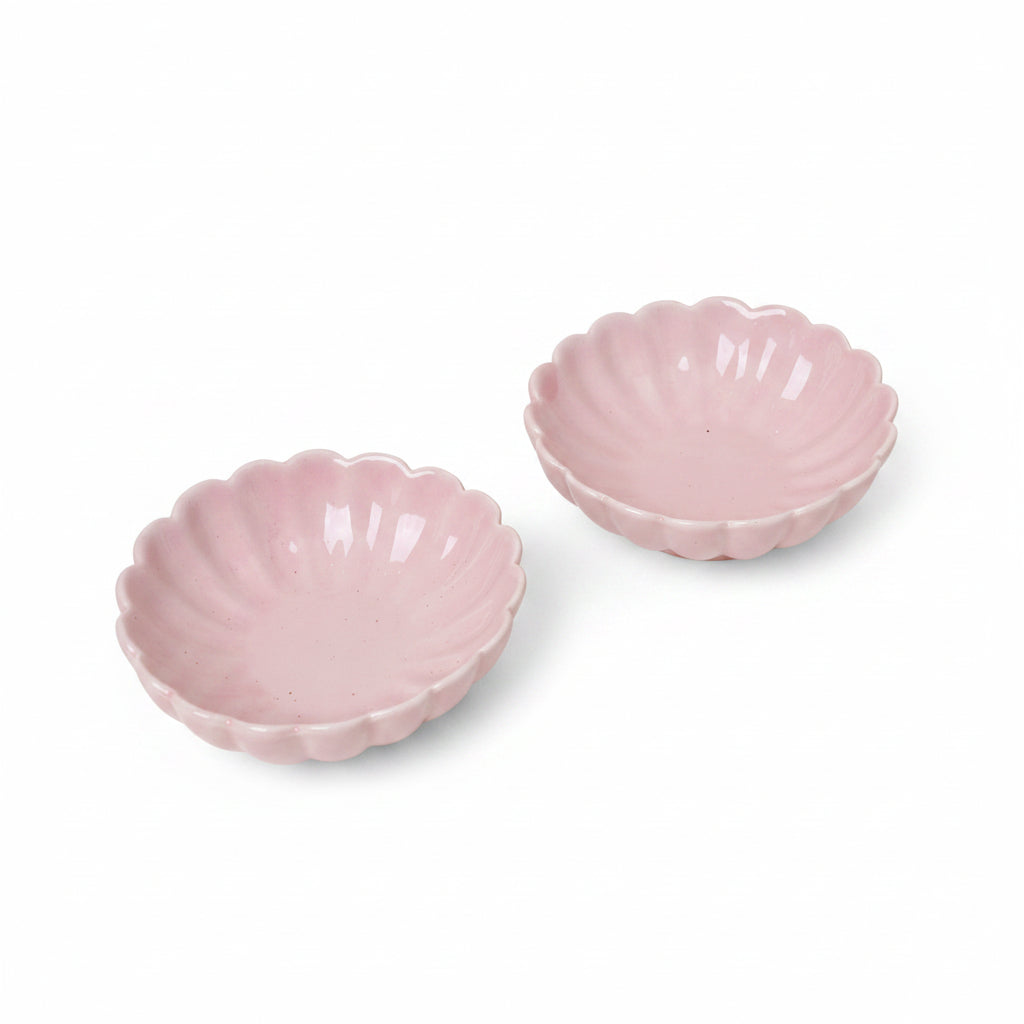 pink pastel scallop bowl nurture india