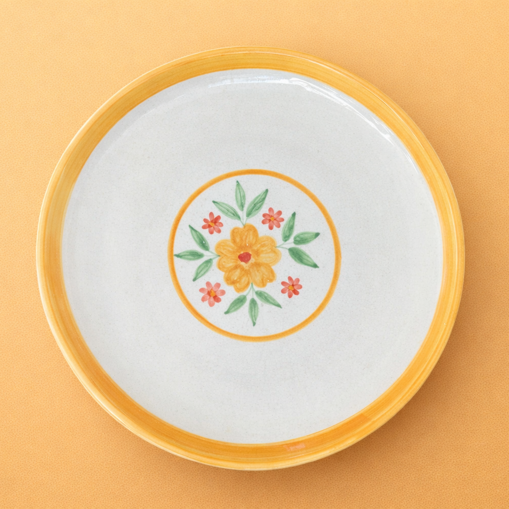 Floral Extravaganza Ceramic Dinner Plate (10.5 inches) - Dispatches 1st May