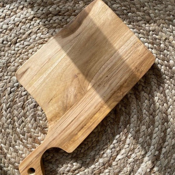 Teak Wood Oblong Platter for Cutting and Serving - Nurture India