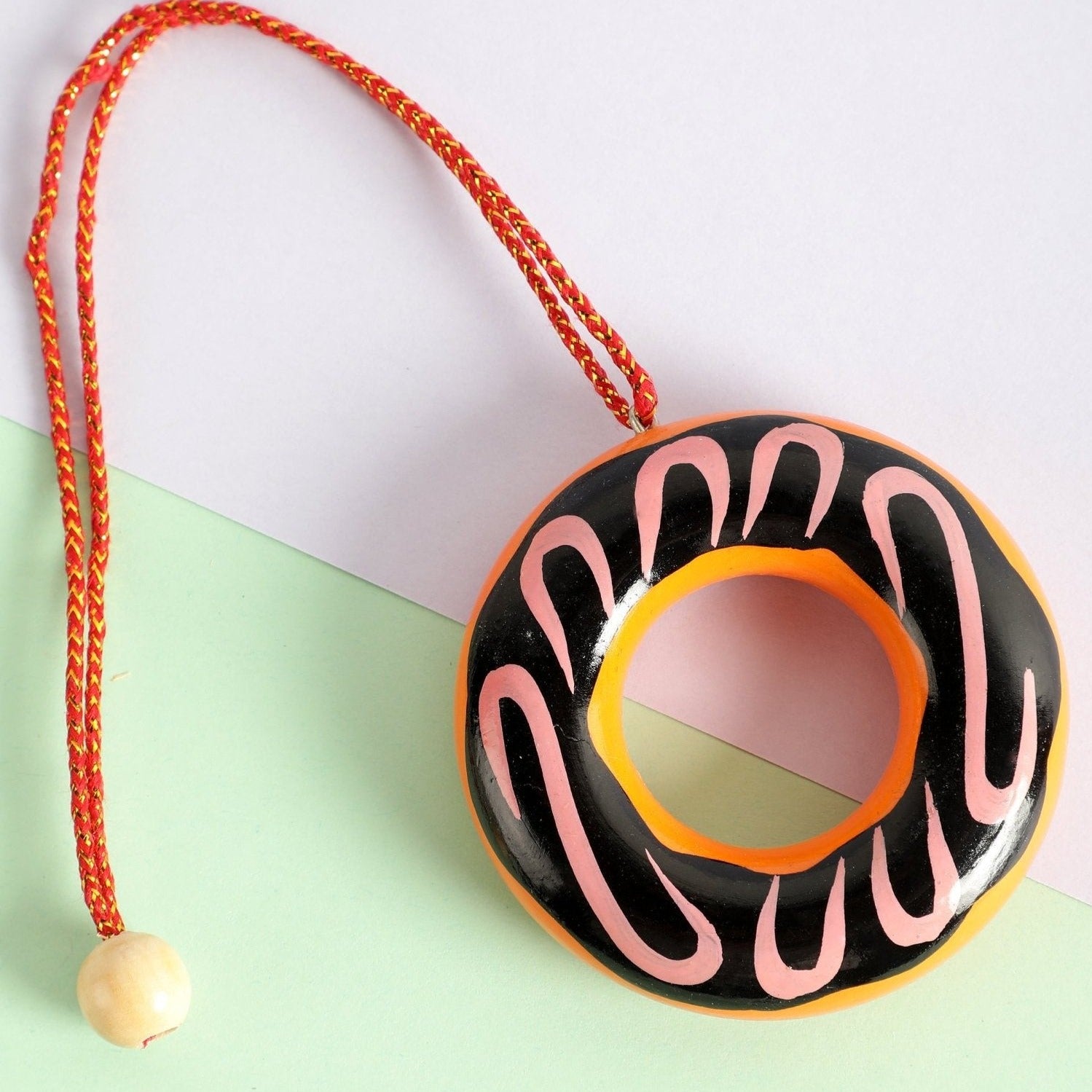 Wooden Doughnut Toy Hanging Assorted