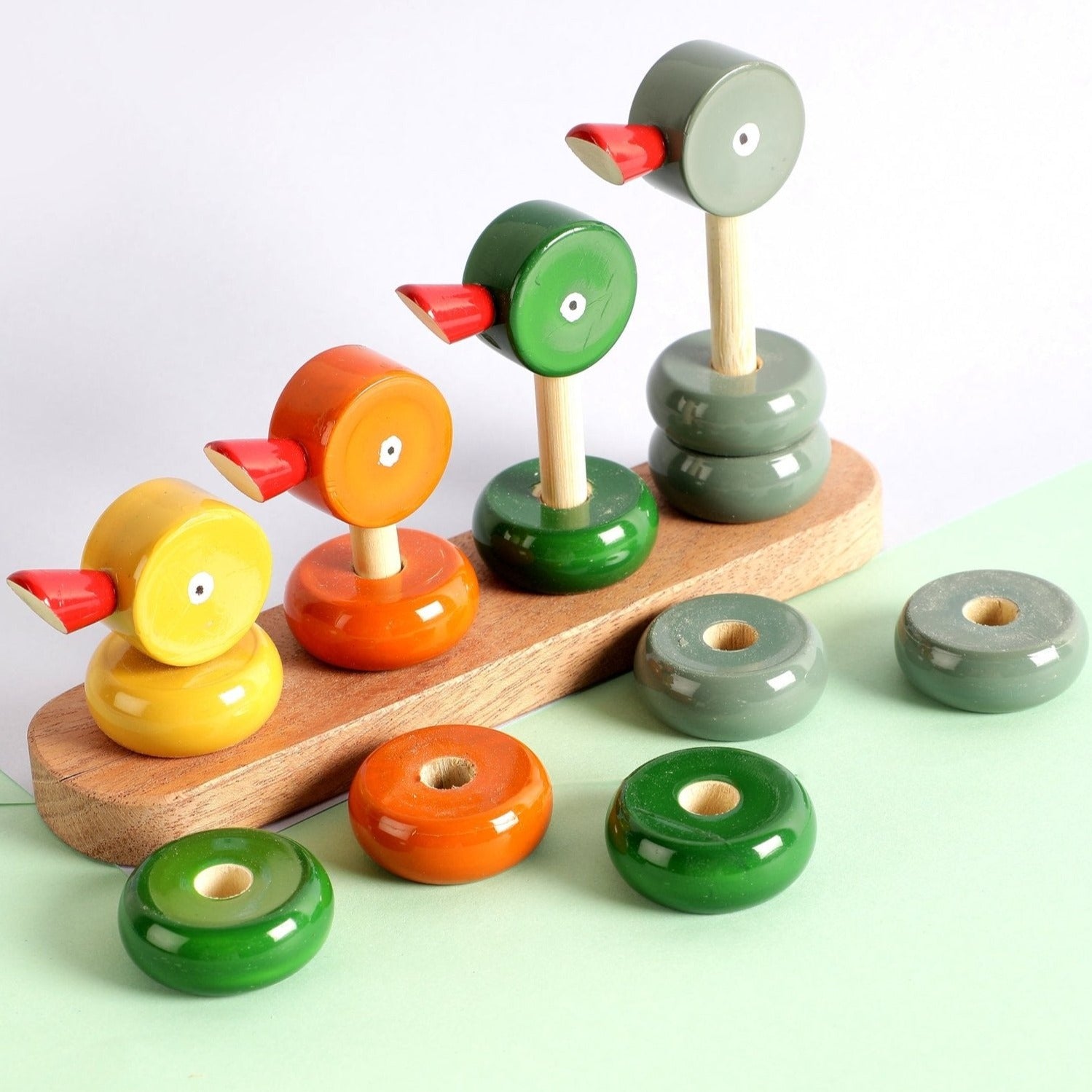 Wooden Duck Counting Set of 4