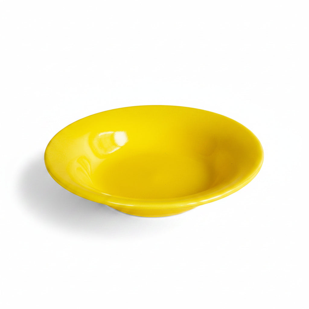 yellow pasta plate ceramic nurture indis