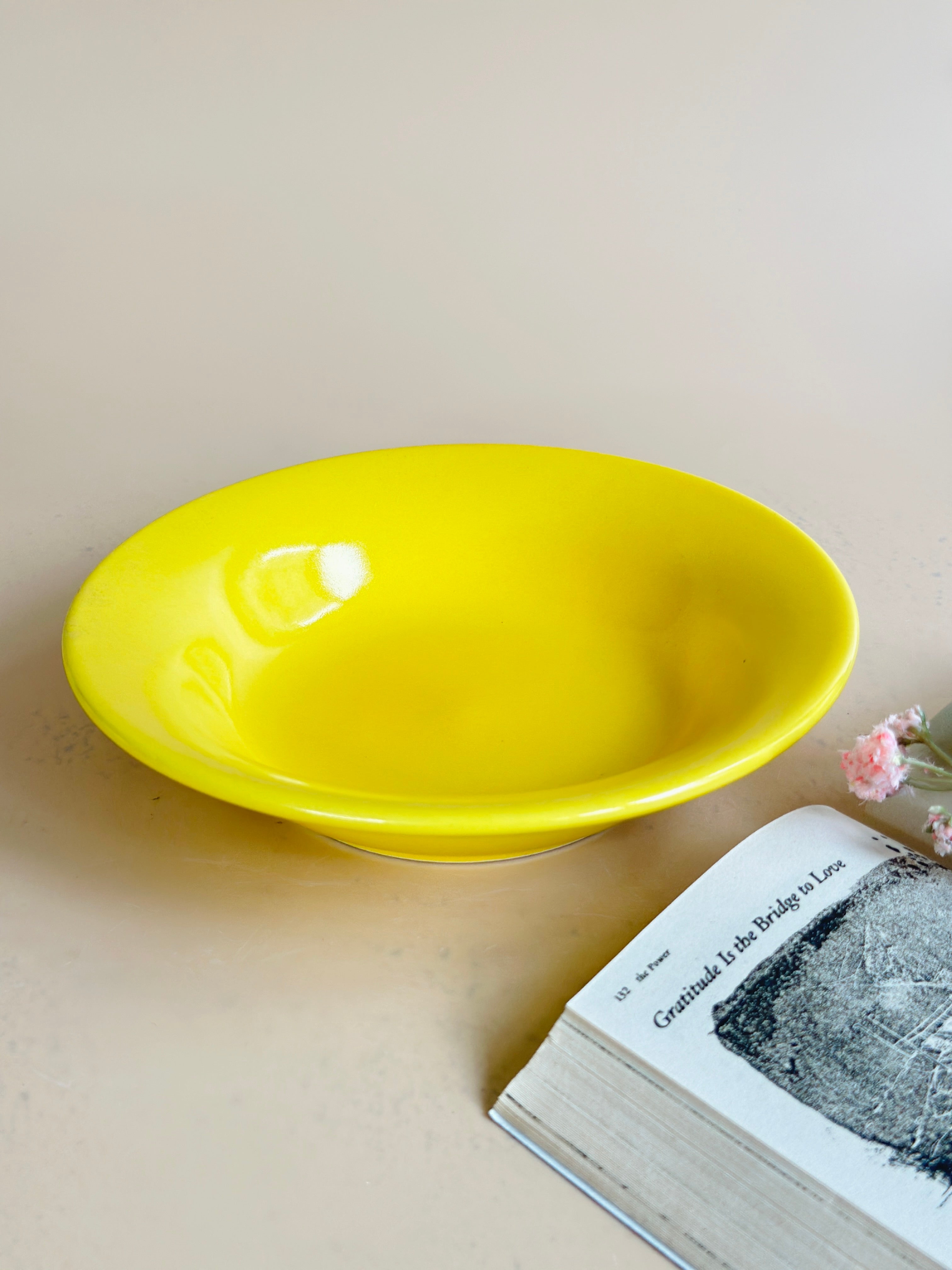 yellow pasta plate ceramic nurture indis